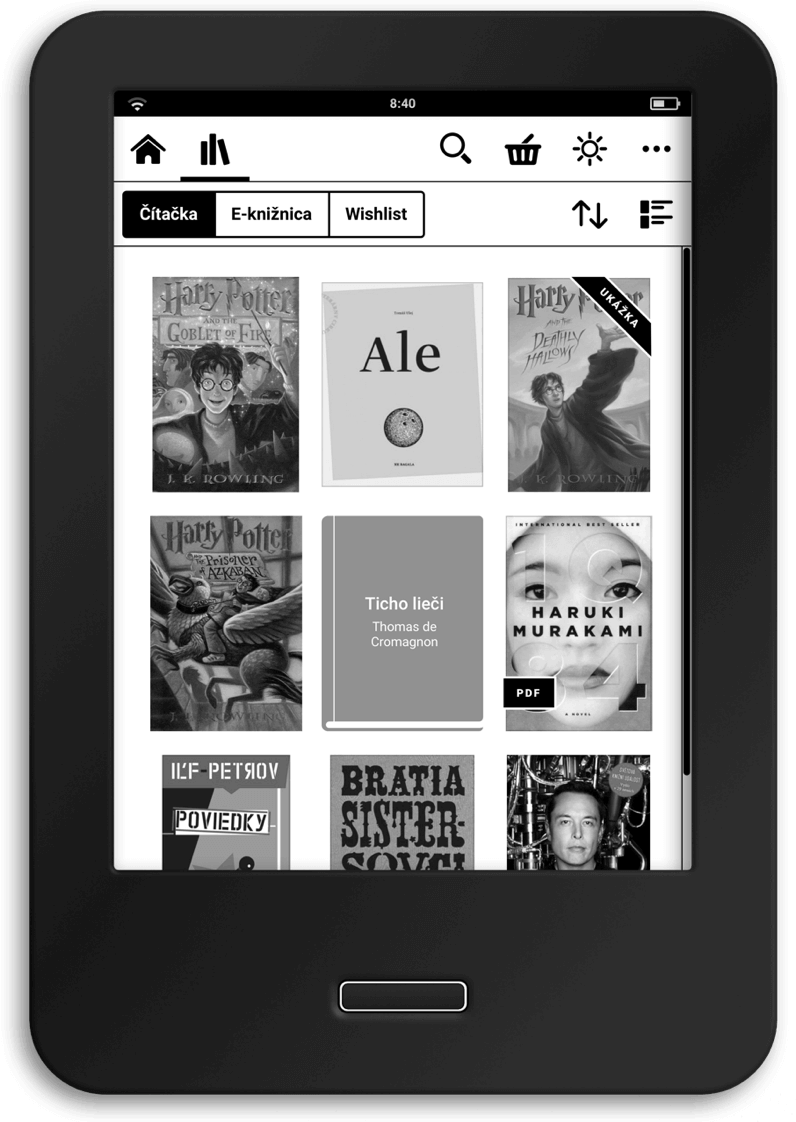 Library grid view