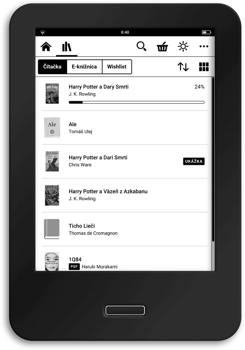 Library list view